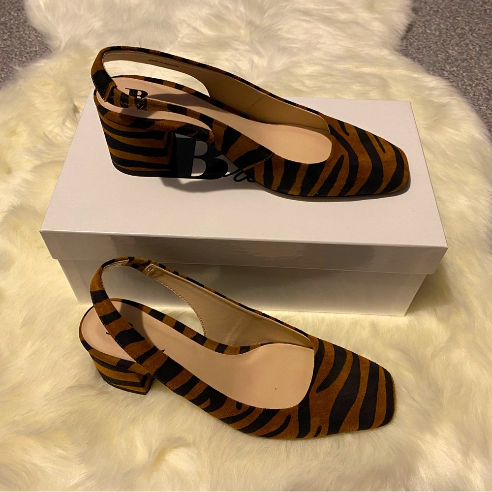 BROWNS | Tiger Print Heels from Browns Shoes | Closed Toe |